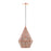 Livex Aberdeen 1 Light Pendant, Rose Gold/Rose Gold Shade