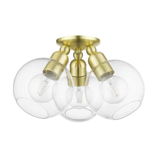 Livex Downtown 3 Light Sphere Semi-Flush Mount