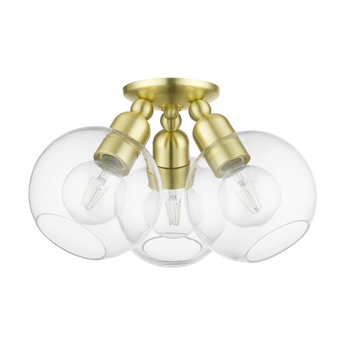 Livex Downtown 3 Light Sphere Semi-Flush Mount