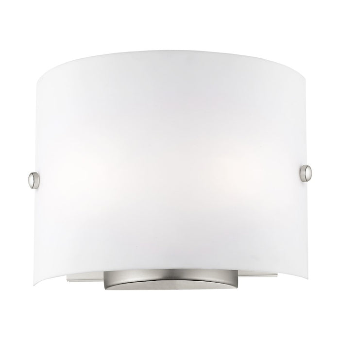 Livex Lighting 2 Light Wall Sconce, Brushed Nickel