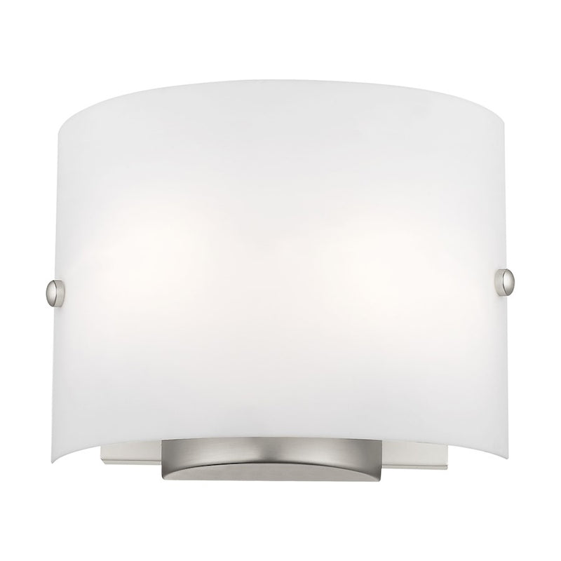 Livex Lighting 2 Light Wall Sconce, Brushed Nickel