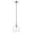 Livex Light Pendants 11" 1 Light Pendant, Brushed Nickel/Clear Glass