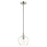 Livex Light Pendants 11" 1 Light Pendant, Brushed Nickel/Clear Glass