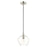 Livex Light Pendants 11" 1 Light Pendant, Brushed Nickel/Clear Glass