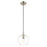 Livex Light Pendants 11" 1 Light Pendant, Brushed Nickel/Clear Glass
