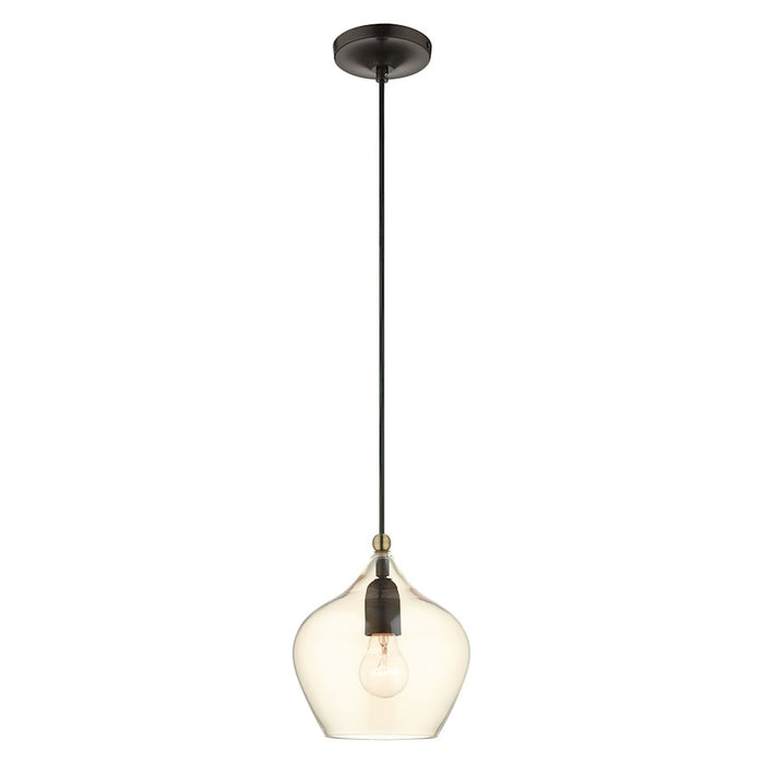 Livex Light Pendants 1 Light Pendant, Bronze/Brass/EP Champagne