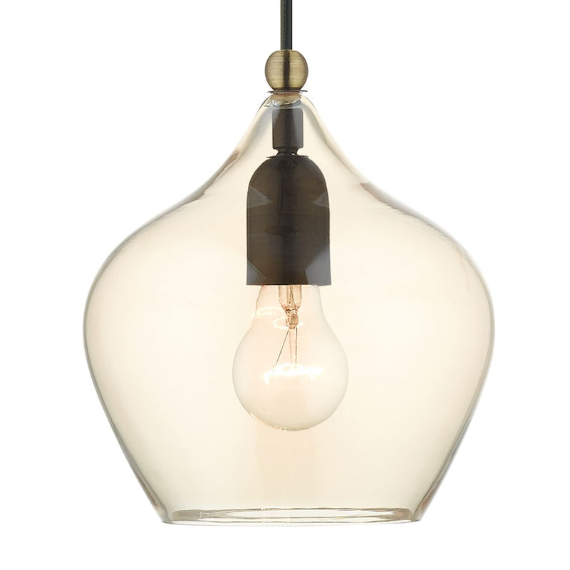 Livex Light Pendants 1 Light Pendant, Bronze/Brass/EP Champagne