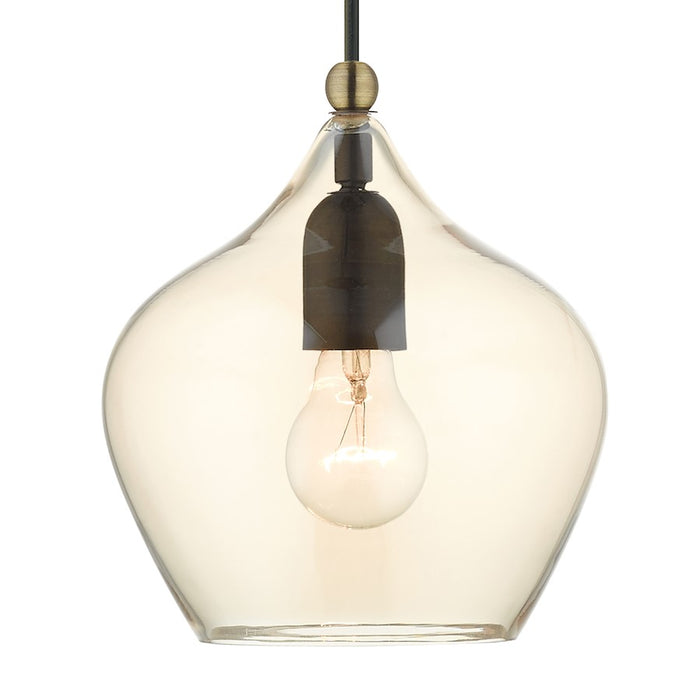 Livex Light Pendants 1 Light Pendant, Bronze/Brass/EP Champagne