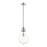 Livex Light Pendants 1 Light Pendant, Brushed Nickel/Clear Glass