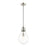 Livex Light Pendants 1 Light Pendant, Brushed Nickel/Clear Glass