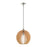 Livex Light Pendants 1 Light Pendant, Brushed Nickel/Round Wood Shade