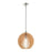 Livex Light Pendants 1 Light Pendant, Brushed Nickel/Round Wood Shade