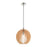Livex Light Pendants 1 Light Pendant, Brushed Nickel/Round Wood Shade