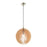 Livex Light Pendants 1 Light Pendant, Brushed Nickel/Round Wood Shade
