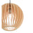 Livex Light Pendants 1 Light Pendant, Brushed Nickel/Round Wood Shade
