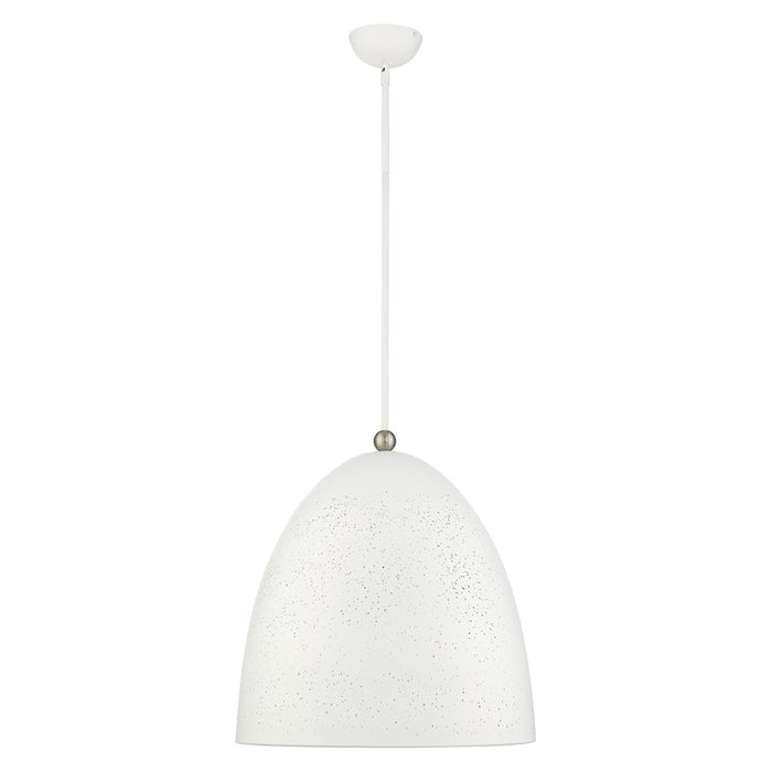 Livex Arlington 3 Light Pendant, Nickel Accents/Gold Inside