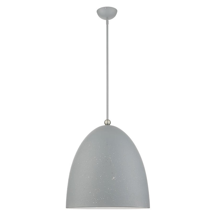 Livex Arlington 3 Light Pendant, Nickel Accents/Gold Inside