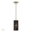 Livex Acordia 1Lt Mini Pendant, Brass/Dark Chocolate Polyester Rope - 49121-01