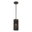 Livex Acordia 1Lt Mini Pendant, Bronze/Dark Chocolate Polyester Rope