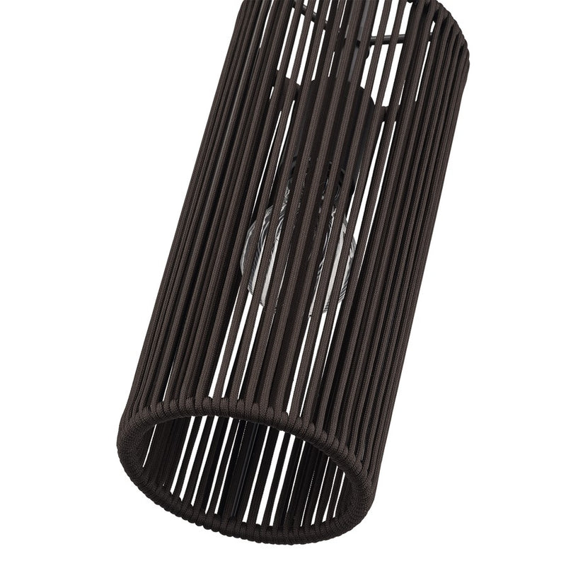 Livex Acordia 1Lt Mini Pendant, Bronze/Dark Chocolate Polyester Rope