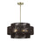 Livex Acordia 5Lt Pendant Chandelier, Brass/Chocolate Polyester