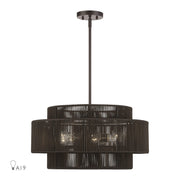 Livex Acordia 5Lt Pendant Chandelier, Bronze/Chocolate Polyester - 49124-92