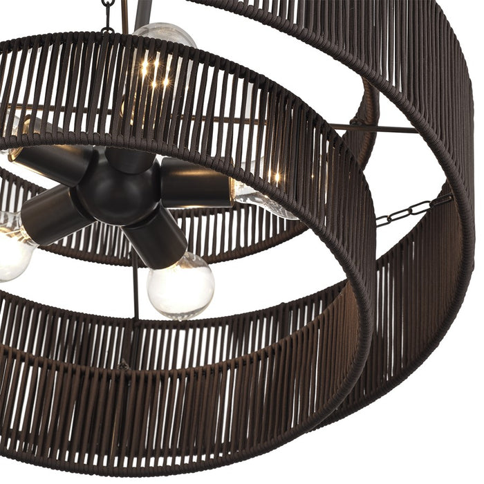 Livex Acordia 5Lt Pendant Chandelier, Bronze/Chocolate Polyester