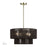 Livex Acordia 4Lt Pendant Chandelier, Brass/Chocolate Polyester - 49125-01