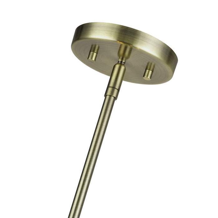 Livex Acordia 4Lt Pendant Chandelier, Brass/Chocolate Polyester