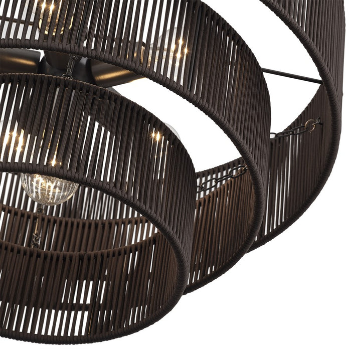 Livex Acordia 6Lt Pendant Chandelier, Bronze/Chocolate Polyester