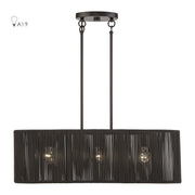 Livex Acordia 3Lt Medium Chandelier, Bronze/Chocolate Polyester - 49127-92