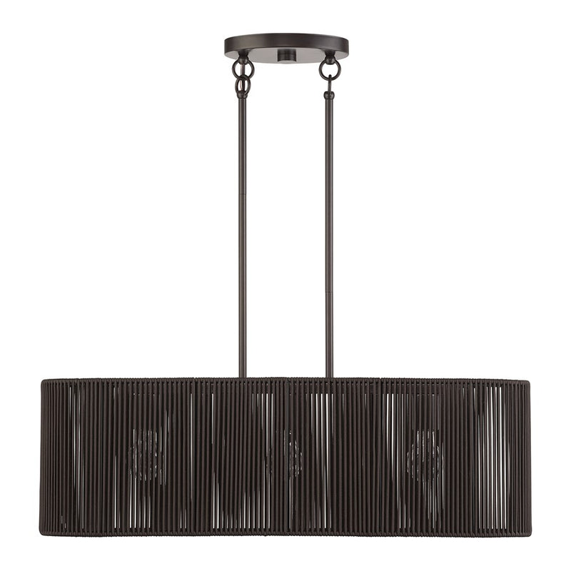 Livex Acordia 3Lt Medium Chandelier, Bronze/Chocolate Polyester