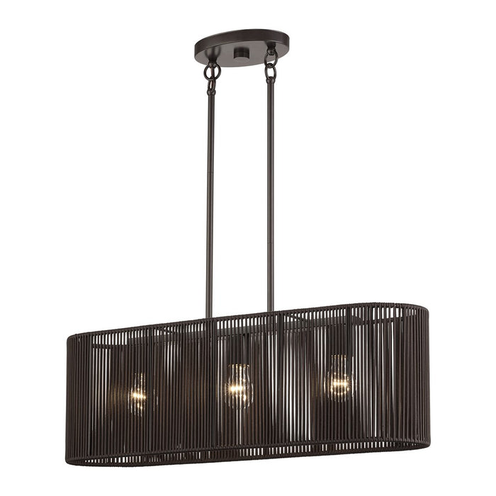 Livex Acordia 3Lt Medium Chandelier, Bronze/Chocolate Polyester