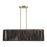 Livex Acordia 4Lt Large Chandelier, Brass/Chocolate Polyester