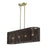 Livex Acordia 4Lt Large Chandelier, Brass/Chocolate Polyester