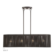 Livex Acordia 4Lt Large Chandelier, Bronze/Chocolate Polyester - 49128-92