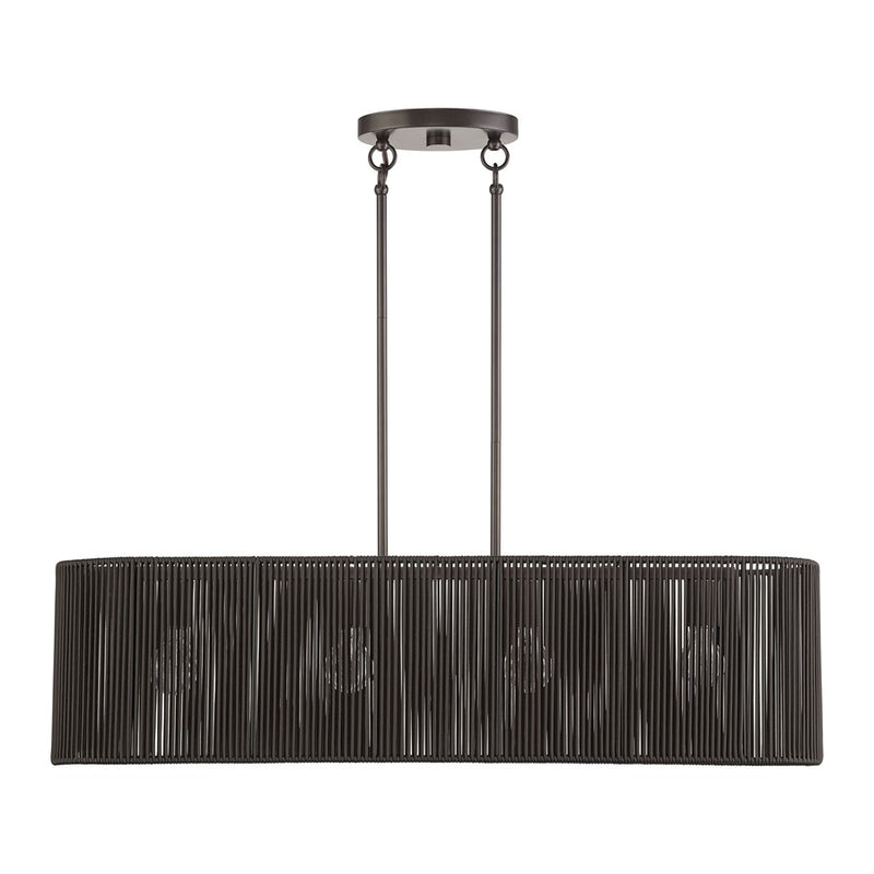 Livex Acordia 4Lt Large Chandelier, Bronze/Chocolate Polyester