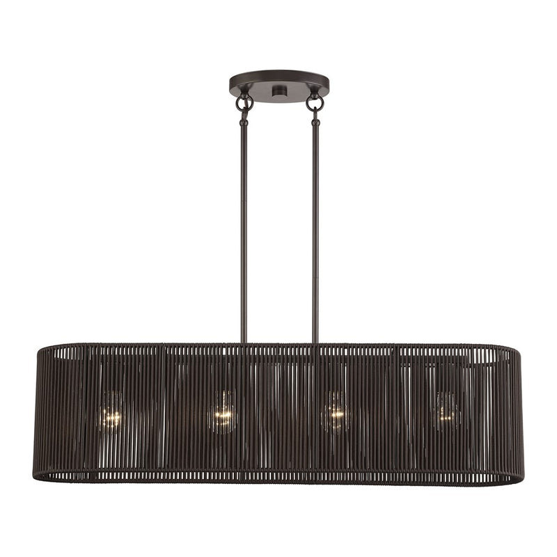 Livex Acordia 4Lt Large Chandelier, Bronze/Chocolate Polyester