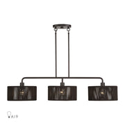 Livex Acordia 3Lt Extra Large Chandelier, Bronze/Chocolate Polyester - 49129-92