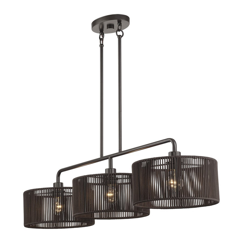Livex Acordia 3Lt Extra Large Chandelier, Bronze/Chocolate Polyester