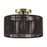 Livex Acordia 1Lt Medium Semi-Flush, Brass/Chocolate Polyester