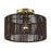 Livex Acordia 1Lt Medium Semi-Flush, Brass/Chocolate Polyester