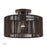 Livex Acordia 1Lt Medium Semi-Flush, Bronze/Chocolate Polyester - 49132-92