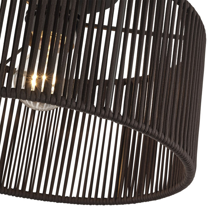 Livex Acordia 1Lt Medium Semi-Flush, Bronze/Chocolate Polyester