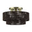 Livex Acordia 3Lt 9" Semi-Flush, Brass/Chocolate Polyester