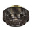Livex Acordia 3Lt 9" Semi-Flush, Brass/Chocolate Polyester