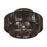 Livex Acordia 3Lt 9" Semi-Flush, Bronze/Chocolate Polyester
