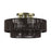 Livex Acordia 3Lt 10" Semi-Flush, Brass/Chocolate Polyester