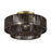 Livex Acordia 3Lt 10" Semi-Flush, Brass/Chocolate Polyester