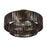 Livex Acordia 3Lt 10" Semi-Flush, Brass/Chocolate Polyester